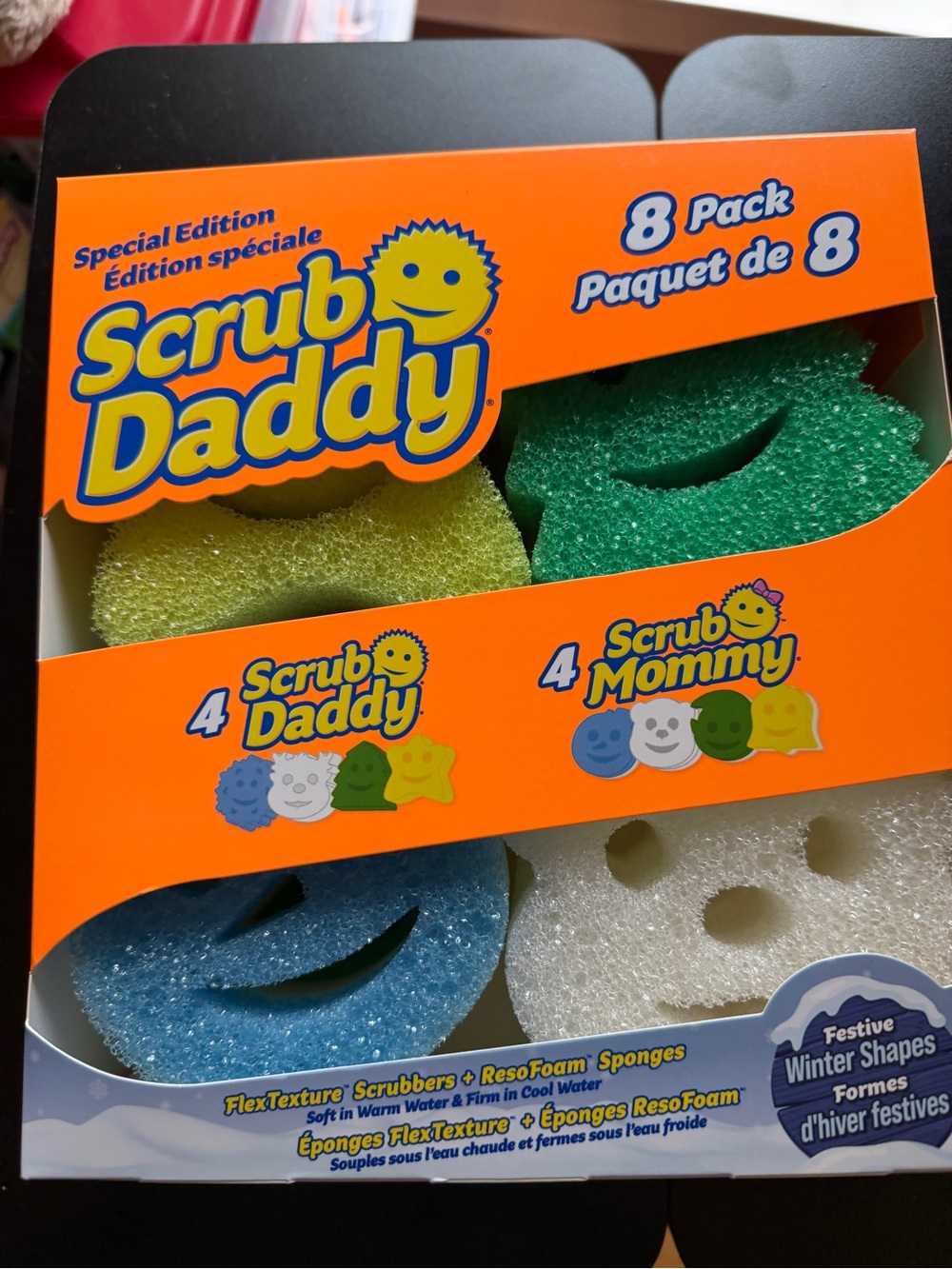 8 New Scrub Daddy Mommy Special Edition Holiday Winter Christmas Box Snowman